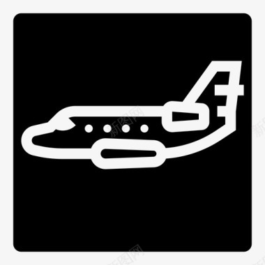 喷气机飞机旅行图标图标