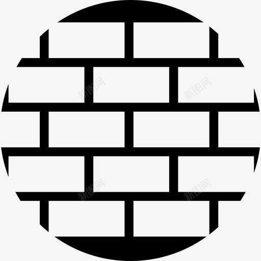 墙砖建筑图标svg_新图网 https://ixintu.com 墙 建筑 砖 网络负空间