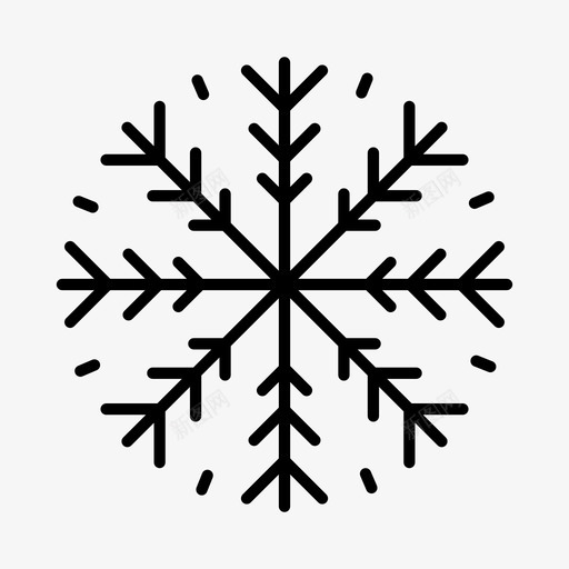 雪晶圣诞节霜冻图标svg_新图网 https://ixintu.com 冬天 圣诞节 雪晶 雪花 霜冻