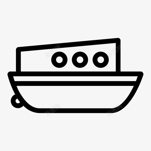 船独木舟帆船图标svg_新图网 https://ixintu.com 导游 帆船 游艇 独木舟 船