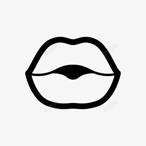 嘴唇吻感觉图标svg_新图网 https://ixintu.com 吻 嘴唇 性感 性感的嘴唇 感觉