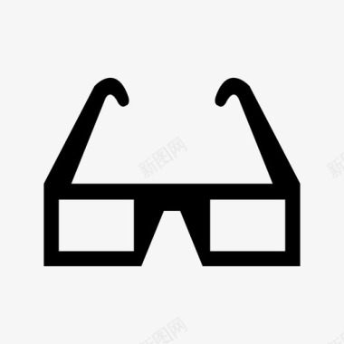 电影眼镜3d眼镜商业图标图标