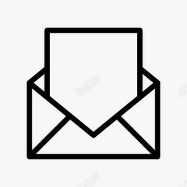 邮件消息开放图标图标