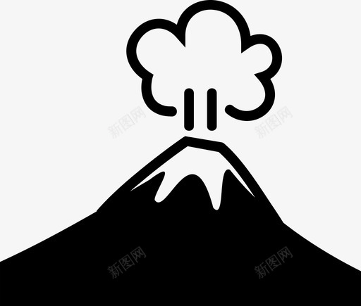 火山破坏山脉图标svg_新图网 https://ixintu.com 山脉 火山 火山喷发 火山灰 破坏 自然灾害