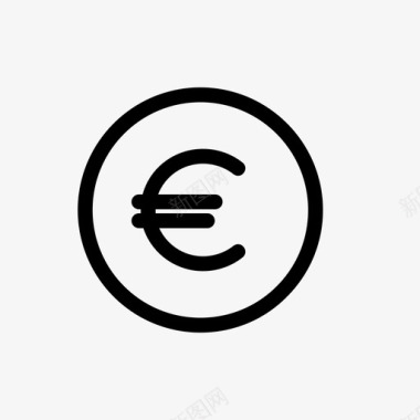欧元硬币欧洲图标图标