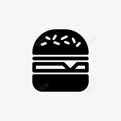 汉堡芝士汉堡美味图标svg_新图网 https://ixintu.com 汉堡 特色 美味 芝士汉堡 食品饮料 食物