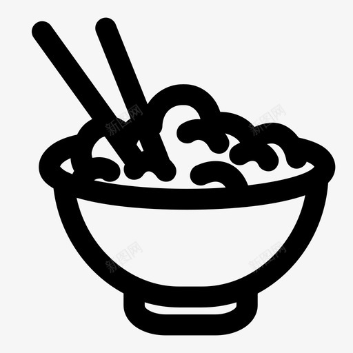 大米碳水化合物筷子图标svg_新图网 https://ixintu.com 大米 碳水化合物 筷子 谷物 食物 饭碗