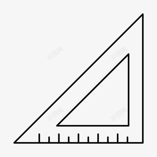 直尺量具方形图标svg_新图网 https://ixintu.com 三角形 方形 直尺 量具