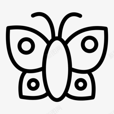蝴蝶动物复活节图标图标