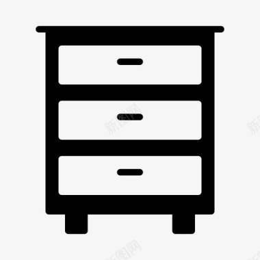 梳妆台橱柜家具图标图标