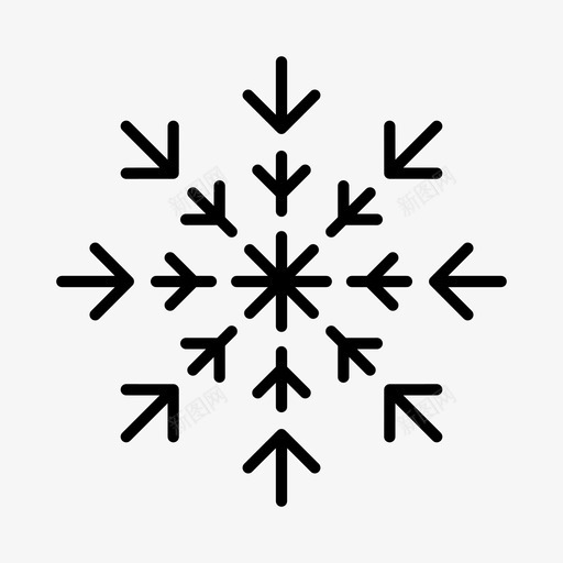 雪晶圣诞节霜冻图标svg_新图网 https://ixintu.com 冬天 圣诞节 雪晶 雪花 霜冻