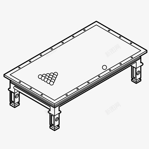 台球桌台球娱乐图标svg_新图网 https://ixintu.com 台球 台球桌 娱乐 游戏