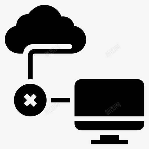 断开互联网断开网络连接图标svg_新图网 https://ixintu.com 互联网断开 断开 网络断开 网络连接