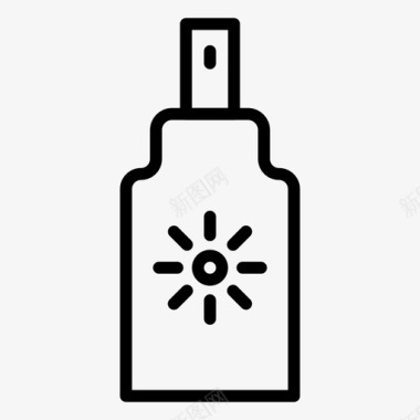 瓶子香水喷雾图标图标