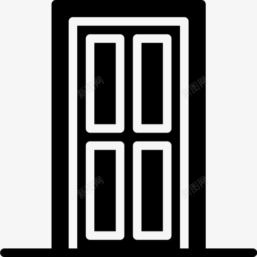 门电器家具图标svg_新图网 https://ixintu.com 家具 家用 漂亮的家庭用品 电器 衣柜 门