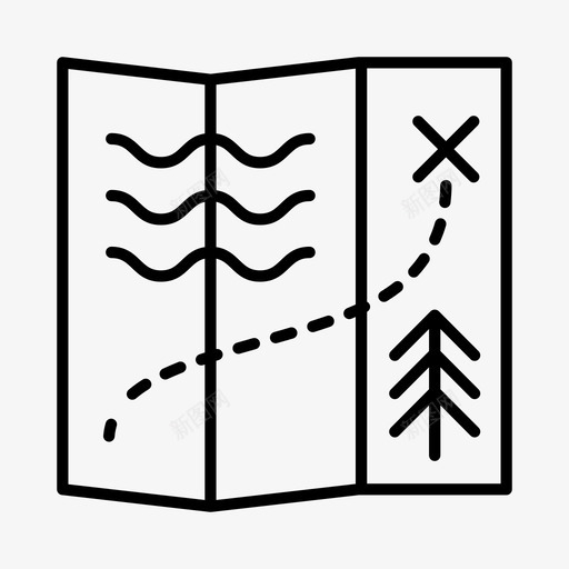 地图探险露营图标svg_新图网 https://ixintu.com 地图 度假 探险 旅行 远足 露营