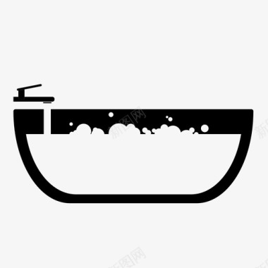 浴缸水消耗量容器图标图标