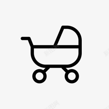 婴儿车家庭服务图标图标