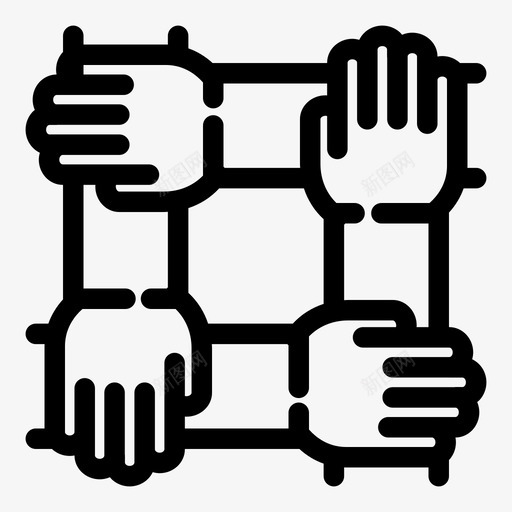 团队合作手臂商务图标svg_新图网 https://ixintu.com 商业团队 商务 团队合作 手势 手臂 社团