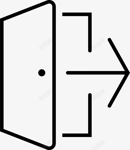 注销箭头退出图标svg_新图网 https://ixintu.com 多媒体 标志 注销 用户界面 界面 箭头 退出