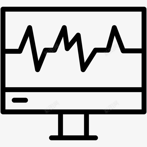 诊断心电图图表图标svg_新图网 https://ixintu.com 医疗 图表 心电图 监护仪 诊断