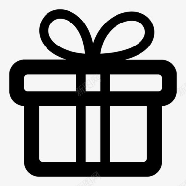 礼物圣诞节礼品盒图标图标