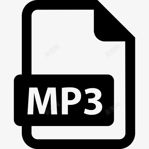 MP3文件音乐扩展用户界面图标svg_新图网 https://ixintu.com MP3文件 扩展用户界面 音乐