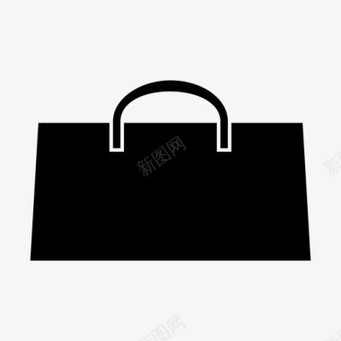购物袋购买购物字形图标图标