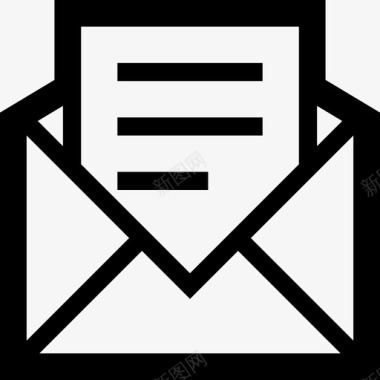 电子邮件打开收件箱信件图标图标