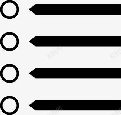 项目符号列表列出菜单图标图标