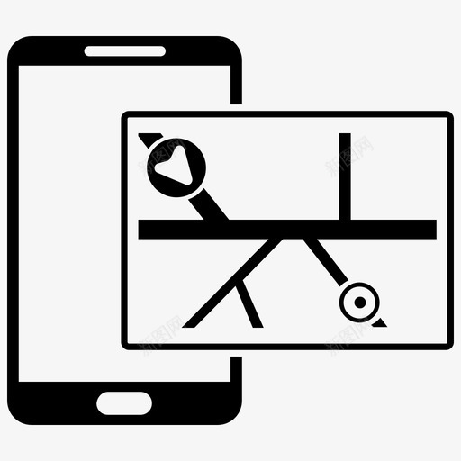 gps跟踪定位移动图标svg_新图网 https://ixintu.com gps跟踪 全球定位和地图定位 定位 导航 移动 移动gps