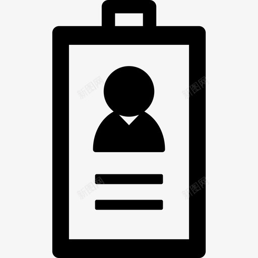 长身份证商务金融图标svg_新图网 https://ixintu.com 商务 金融 长身份证