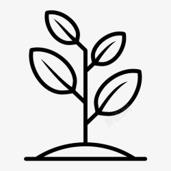 树木种子发芽园艺生长种子图标高清图片