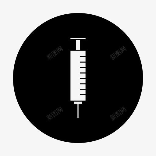 注射器麻醉剂疫苗图标svg_新图网 https://ixintu.com 注射器 牙雕圈 疫苗 麻醉剂