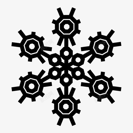 图案抽象六边形图标svg_新图网 https://ixintu.com 六边形 图标 图案 抽象 雪晶