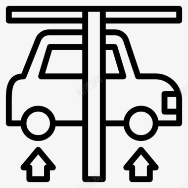 汽车悬架检查汽车维修汽车设备服务图标图标