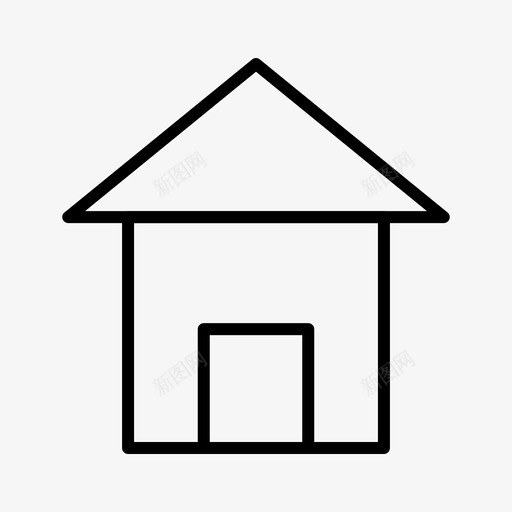 房子房产9个基本标志图标svg_新图网 https://ixintu.com 9个基本标志 房产 房子