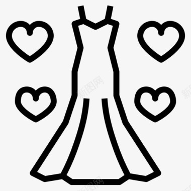 新娘礼服衣服礼服图标图标