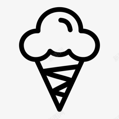 甜筒冰淇淋杯筒甜点图标图标