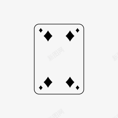 四个方块纸牌玩牌图标图标