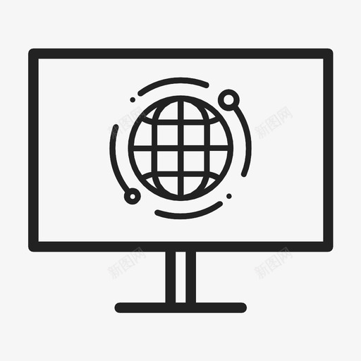 全球范围计算机互联网图标svg_新图网 https://ixintu.com 互联网 全球范围 在线 显示器 网络连接 计算机
