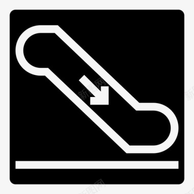 自动扶梯机场楼下图标图标