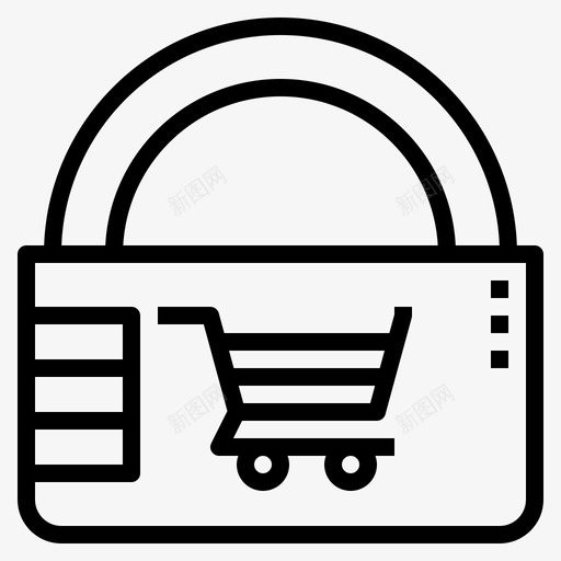 安全购物车模拟图标svg_新图网 https://ixintu.com 保险箱 安全 未来购物 模拟 购物 购物车
