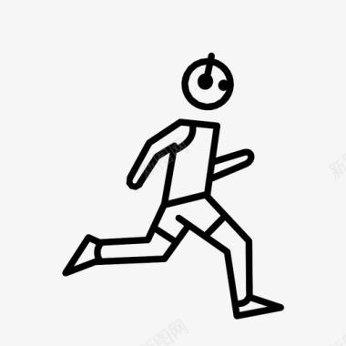 慢跑跑步运动图标图标