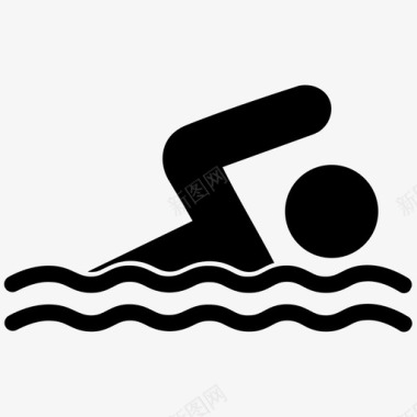 水上运动游泳露营图标图标