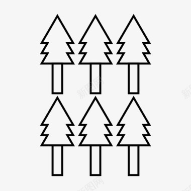 树森林木头图标图标