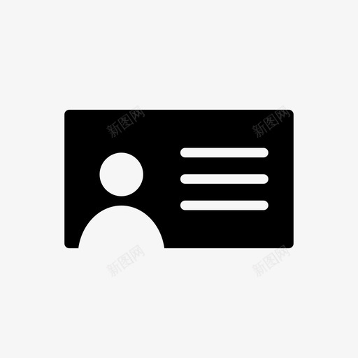 卡员工身份证图标svg_新图网 https://ixintu.com 个人资料 卡 员工 旅行旅行图标 身份证 通行证