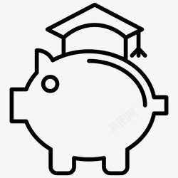 学费教育储蓄大学学费分期付款图标高清图片