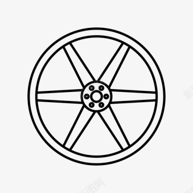 轮辋汽车轮胎图标图标