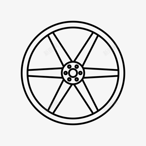 轮辋汽车轮胎图标svg_新图网 https://ixintu.com 汽车 车轮 轮胎 轮辋